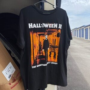 Halloween II Black Graphic T-Shirt Men’s size XL Michael Myers horror movie